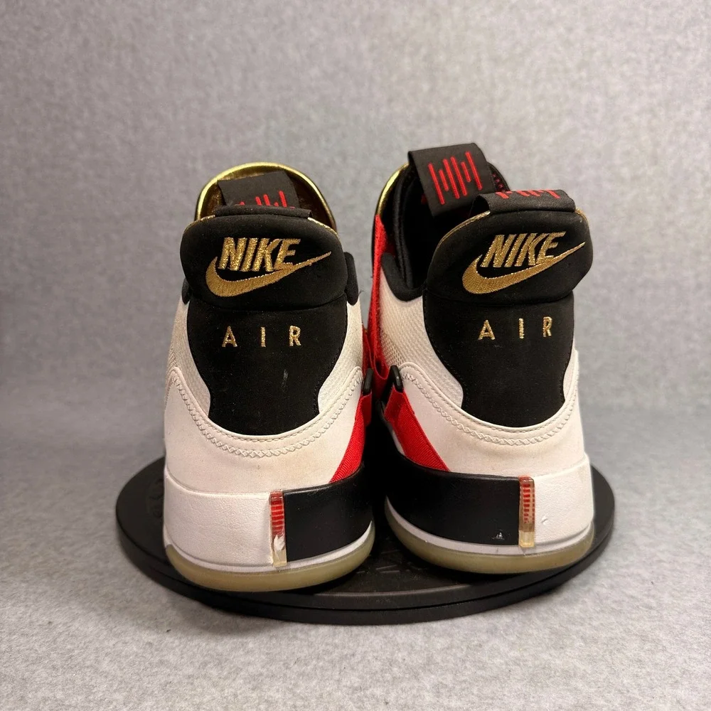 Jordan 33 Future Flight White Gold Red Mens Basketball Shoes AQ8830-100 Size 15